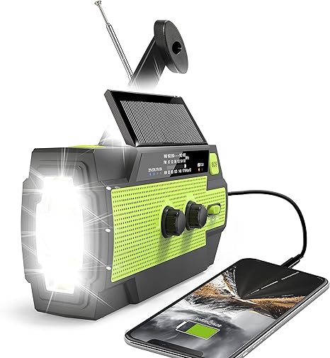 4000mAh Solar Hand Crank Portable AM/FM/NOAA