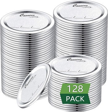 128-Count, Regular Mouth Canning Lids for Ball, Kerr Jars