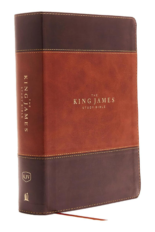 KJV, The King James Study Bible, Leathersoft, Brown, Red Letter, Full-Color Edition: Holy Bible