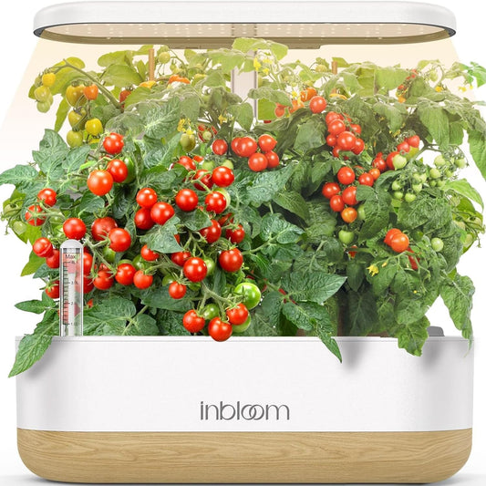 inbloom Hydroponics Growing System 12 Pods, Indoor Herb Garden with LEDs Full-Spectrum Plant Grow Light