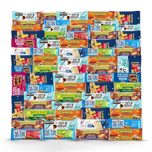Healthy Snacks, Care Package 70 Count Premium Healthy Mixed Snack Box & Snacks Gift Variety Pack – Great for Home bug-in, Grab and Go, – Breakfast Bars, Bulk Granola Bars, Healthy snack packs